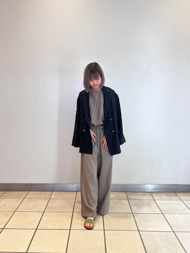 「アイテム（サロペット/オーバーオール）」を使った、ナツキさん（レディース・156cm）の秋コーディネート