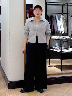 「アイテム（パンツドレス）」を使った、haruさん（レディース・163cm）の秋コーディネート