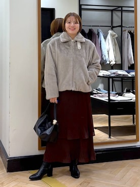 「A part by（アパートバイ）のアイテム（その他アウター）」を使った、haruさん（レディース・163cm）の秋コーディネート