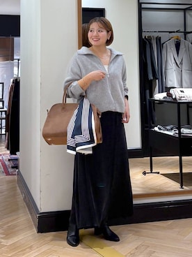 「アイテム（バンダナ/スカーフ）」を使った、haruさん（レディース・163cm・20代）の秋コーディネート