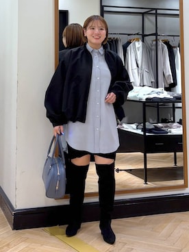 「アイテム（シャツワンピース）」を使った、haruさん（レディース・163cm）の秋コーディネート