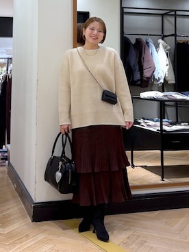 「アイテム（キーホルダー）」を使った、haruさん（レディース・163cm）の秋コーディネート