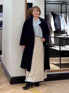 「アイテム（ステンカラーコート）」を使った、haruさん（レディース・163cm）の秋コーディネート