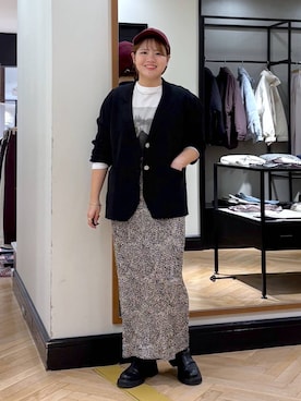 「アイテム（パンツドレス）」を使った、haruさん（レディース・163cm）の秋コーディネート