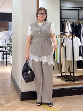 「A part by（アパートバイ）のハートモチーフバッグ（ショルダーバッグ、ブラック系）」を使った、haruさん（レディース・163cm）の夏コーディネート
