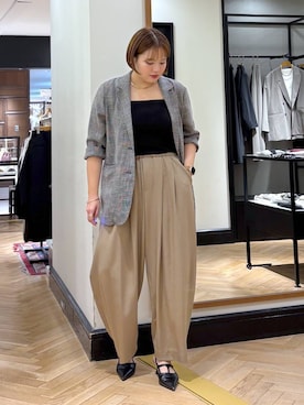 「A part by（アパートバイ）のアイテム（ジャケット/アウター、ブラック系）」を使った、haruさん（レディース・163cm）の秋コーディネート