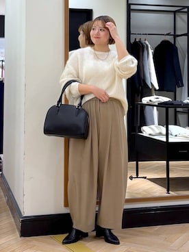 「アイテム（ボストンバッグ）」を使った、haruさん（レディース・163cm・20代）の秋コーディネート