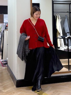 「A part by（アパートバイ）のアイテム（ブーツ）」を使った、haruさん（レディース・163cm）の冬コーディネート