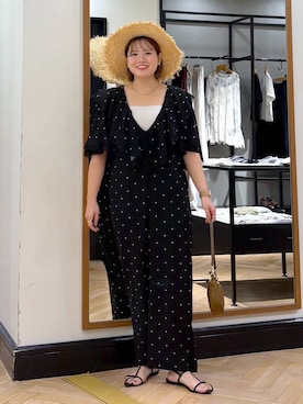 「アイテム（つなぎ/オールインワン）」を使った、haruさん（レディース・163cm）の夏コーディネート