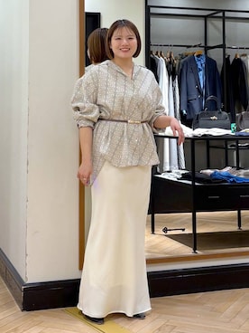 「A part by（アパートバイ）のワンストラップフラットミュール（その他シューズ、ブラック系）」を使った、haruさん（レディース・163cm）の春コーディネート