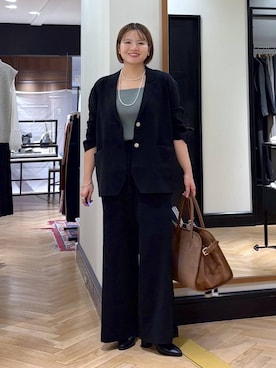 「アイテム（パンツドレス）」を使った、haruさん（レディース・163cm）の秋コーディネート