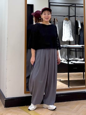「アイテム（スラックス）」を使った、haruさん（レディース・163cm・20代）の夏コーディネート