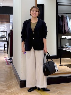 「アイテム（パンツドレス）」を使った、haruさん（レディース・163cm）の秋コーディネート