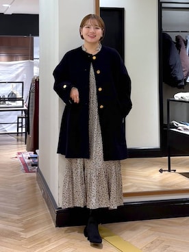 「アイテム（ノーカラーコート）」を使った、haruさん（レディース・163cm・20代）の秋コーディネート