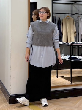 「アイテム（シャツワンピース）」を使った、haruさん（レディース・163cm）の秋コーディネート