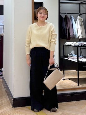 「アイテム（パンツドレス）」を使った、haruさん（レディース・163cm）の秋コーディネート