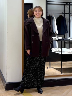 「アイテム（ピーコート）」を使った、haruさん（レディース・163cm）の秋コーディネート