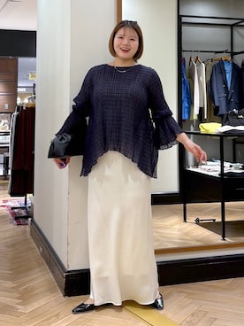 「A part by（アパートバイ）のチェーン2WAYBAG（ショルダーバッグ、ブラック系）」を使った、haruさん（レディース・163cm）の春コーディネート