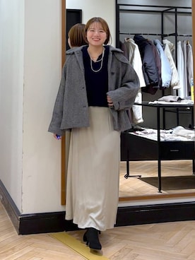 「アイテム（ステンカラーコート）」を使った、haruさん（レディース・163cm）の秋コーディネート