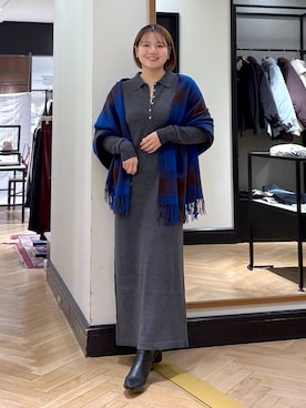 「A part by（アパートバイ）のアイテム（ストール/ショール）」を使った、haruさん（レディース・163cm）の秋コーディネート