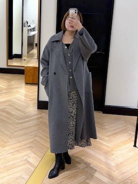 「A part by（アパートバイ）のアイテム（ジャケット/アウター）」を使った、haruさん（レディース・163cm）の冬コーディネート