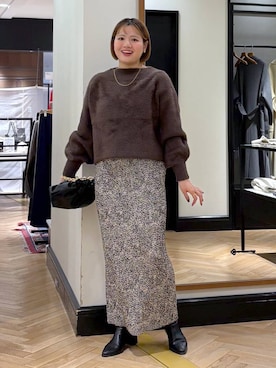 「アイテム（スカート、ベージュ系）」を使った、haruさん（レディース・163cm）の秋コーディネート