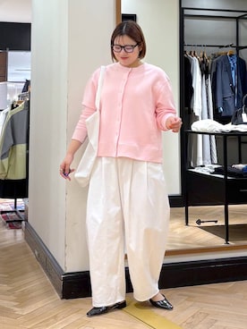 「A part by（アパートバイ）のワンストラップフラットミュール（その他シューズ、ブラック系）」を使った、haruさん（レディース・163cm）の春コーディネート