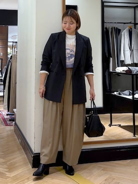 「アイテム（テーラードジャケット）」を使った、haruさん（レディース・163cm・20代）の秋コーディネート
