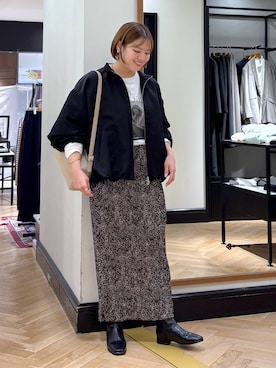 「A part by（アパートバイ）のアイテム（ブルゾン）」を使った、haruさん（レディース・163cm）の秋コーディネート