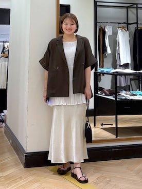 「A part by（アパートバイ）のアイテム（ジャケット/アウター）」を使った、haruさん（レディース・163cm）の夏コーディネート