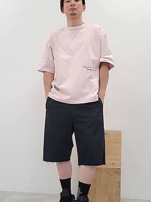 [遊び心がかわいい]落書き半袖Tシャツ