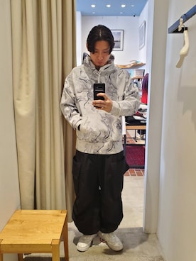 「HEREIAM（ヘレイアム）のアイテム」を使った、bossysteeloさん（メンズ・177cm）の冬コーディネート