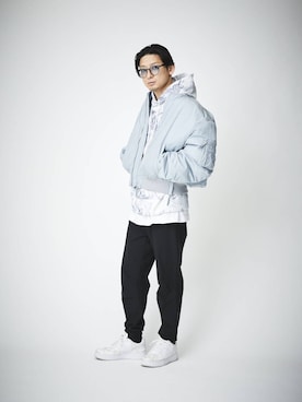 「アイテム（パーカー）」を使った、bossysteeloさん（メンズ・177cm・30代）の秋コーディネート