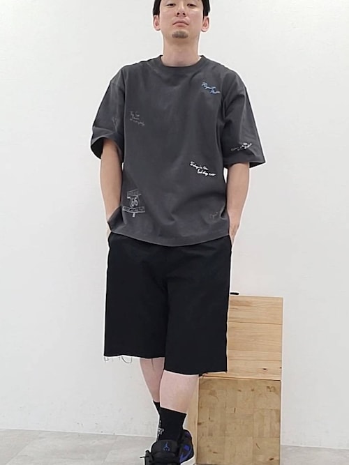 [遊び心がかわいい]落書き半袖Tシャツ