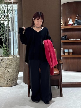 「アイテム（ストール/ショール）」を使った、gg__hironaさん（レディース・147cm）の冬コーディネート