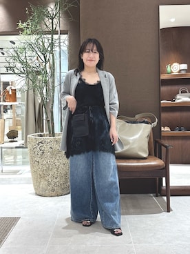 「GALLARDAGALANTE（ガリャルダガランテ）のライトデニム（デニムパンツ、ブルー系）」を使った、gg__hironaさん（レディース・147cm）の春コーディネート