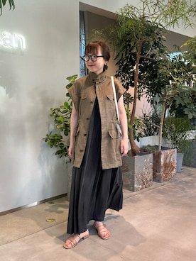 「アイテム（ワンピース）」を使った、dnhoshinoさん（レディース・155cm）の夏コーディネート
