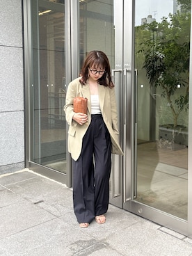 「アイテム（テーラードジャケット）」を使った、dnhoshinoさん（レディース・155cm）の夏コーディネート