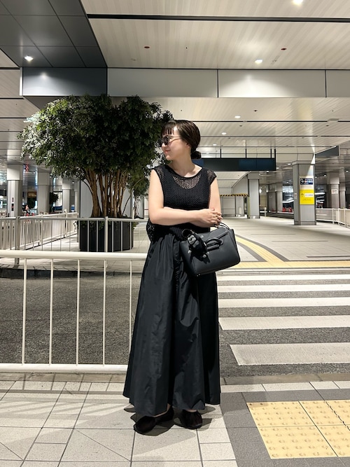 タフタギャザースカート