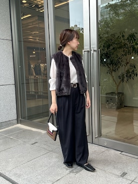 「ブラウスコーデ」｜dnhoshinoさん（レディース・155cm）の秋コーディネート