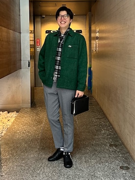 「アイテム（マフラー）」を使った、tassyさん（メンズ・186cm）の秋コーディネート