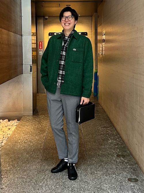 ウールブレンドフェルトオーバーサイズ アウターシャツ（シャツ