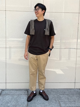 「LACOSTE（ラコステ）のアイテム」を使った、tassyさん（メンズ・186cm）の秋コーディネート