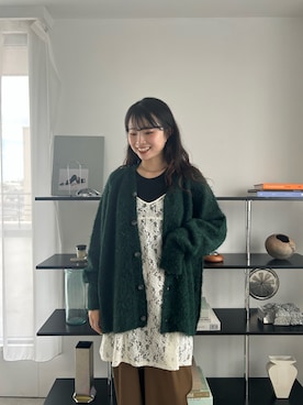 「SENSE OF PLACE by URBAN RESEARCH（センスオブプレイスバイアーバンリサーチ）のアイテム（カーディガン/ボレロ）」を使った、ざわわんさん（レディース・163cm）の秋コーディネート