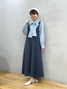 「SMELLY（スメリー）のアイテム（ハンチング/ベレー帽）」を使った、ざわわんさん（レディース・163cm）の秋コーディネート