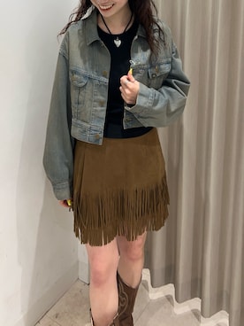 「アイテム（スカート）」を使った、ざわわんさん（レディース・163cm・20代）の秋コーディネート