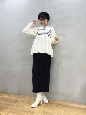 「SMELLY（スメリー）のアイテム（ハンチング/ベレー帽）」を使った、ざわわんさん（レディース・163cm）の秋コーディネート