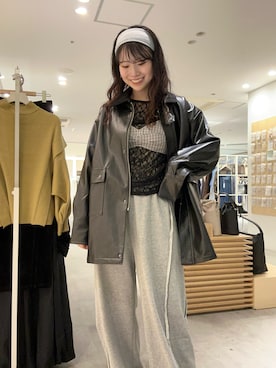 「アイテム（その他アウター）」を使った、ざわわんさん（レディース・163cm・20代）の秋コーディネート