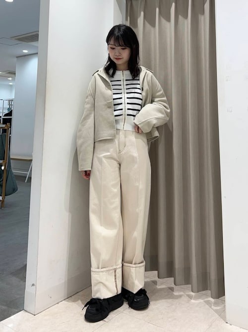 セール】フロントホックストレッチカーディガン（カーディガン