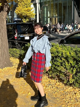 「SMELLY（スメリー）のアイテム（ハンチング/ベレー帽）」を使った、ざわわんさん（レディース・163cm）の冬コーディネート
